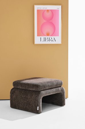 Pastill - Mika puf - Grå - Fodskamler & puffer - Fra Homeroom