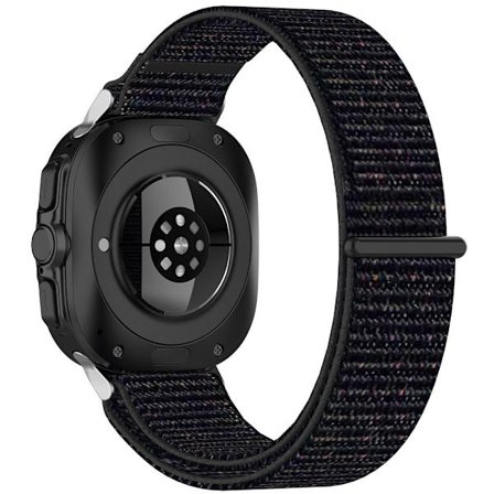 Samsung Galaxy Watch Ultra 47mm Nylon Klockarmband Justerbart Armband Ersättningsarmband - Officiell Svart