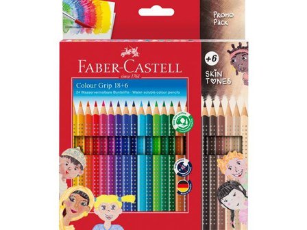 FABER-CASTELL Buntstift Jumbo Grip Skin Tones 18+6
