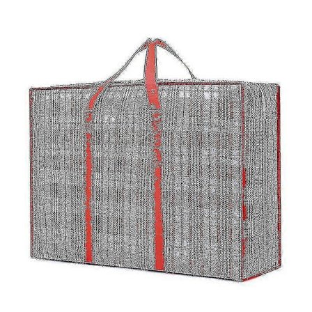 2 stk. Stor Oppbevaringspose med Slitesterk Glidelås Organizer Bag Flyttepose 68cm