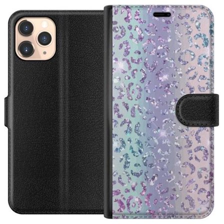 Kompatibelt Plånboksfodral till Apple Apple iPhone 11 Pro Glitter Leopard