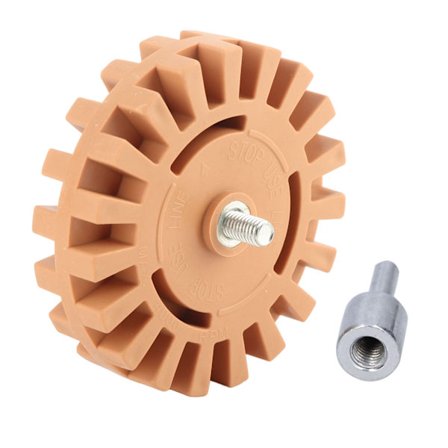 Gummiviskeskive, verktøy for fjerning av lim og dekorstriper for lakk, krom, vinduer, metallfinish, biler