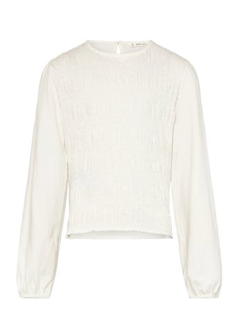 Mango Long-Sleeved T-Shirt With Ruffles - Cream - 7-8