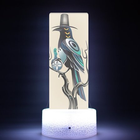 Bestselgende K-POP Demon Hunter Nattlys | Sprekket berørings 16-fargers lampefot, perfekt for soveromsdekor // Demon-Bird--Special Edition