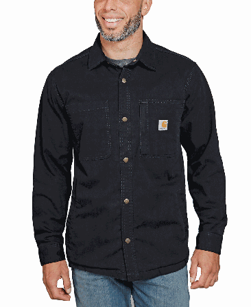 Carhartt Workwear Fleece Lined Snap Front Black