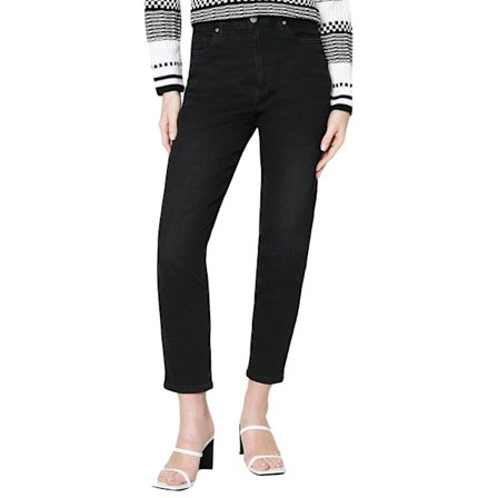 Dorothy Perkins Dam/Damer Komfort Slim Mom Jeans 12 UK Svart