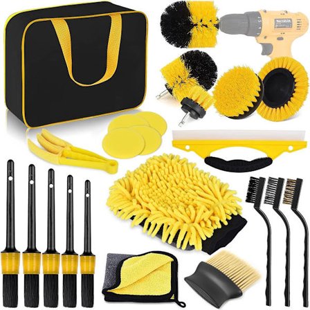 Autonpesusetti, 22 autonpesusettiä, auton kiillotus, autonpesupaketti, vannepesu, 22-osainen autonhoitosetti sisä- ja ulkokäyttöön