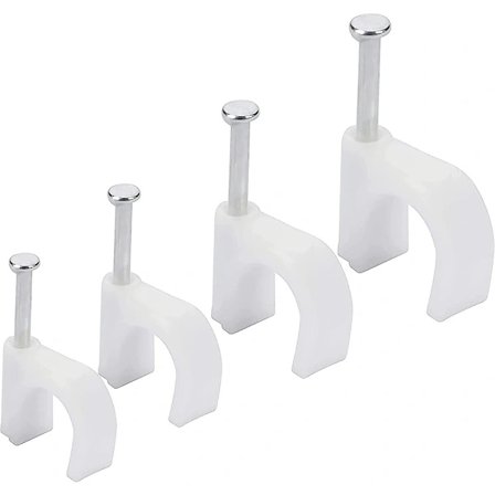 Elektrisk Ethernet-kabelbøjle (pakke med 400), 6-10 mm elektrisk kabelholder