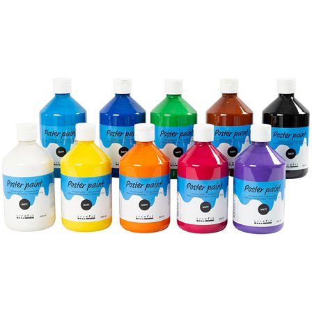 Creativ Company Poster Paint Peinture à la détrempe Mate 10x500ml
