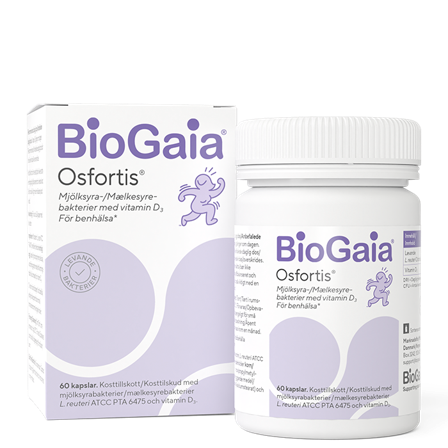 BioGaia Osfortis med D-vitamin For Beinhelse 60 kapsler