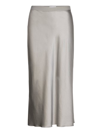 Hana Satin Silk Skirt Grey Ahlvar Gallery