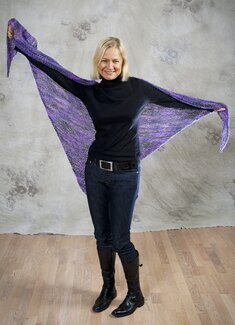 Strikkeopskrift Trekantet sjal - Svarta Fåret