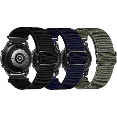 3-pak Stretchiga nylonarmbånd kompatible med Samsung Galaxy Watch 3 45mm/ Galaxy Watch 46mm/ Gear S3 Frontier/Classic, 22mm Sport Loop_jar