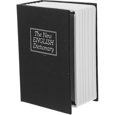 Bokformad spargris mynt sparlåda bok pengabox litet kassaskåp med lås -Sy