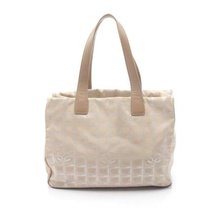 Chanel Vintage Pre-owned Tote Väska beige, Dam Vintage Väskor, Dam, Storlek: ONE SIZE