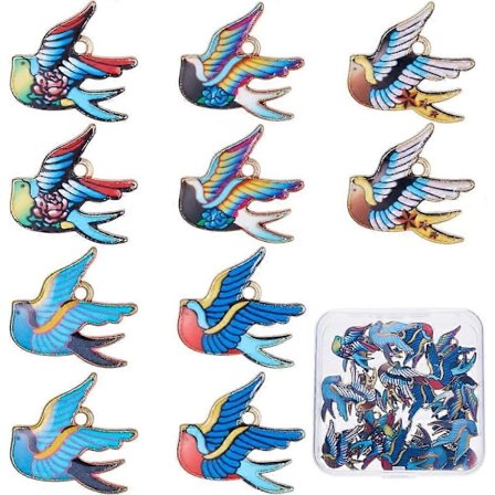 1 Laatikko Eläin Korut Kokoelmat Painettu Emali Korut Pääsiäisloma Pupu Kani Korut Alpakka Kissa Kala Kilpikonna Lintu Elefantti Härkä Koru