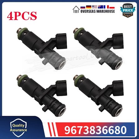 Bränsleinspridare 4 st/lot för Peugeot 301 308 408 Citroen C-elysee C4 BENSIN 9673836680 0280157141