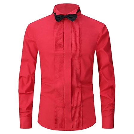 Dress Skjorte Mann Smoking Krage Forlover"s Kjole Brudgom Bryllupsskjorte Mann