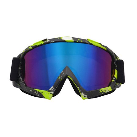 Voksen motorcykel off-road briller Vindtætte og UV-beskyttende OTG ATV dirt bike MX off-road racerbriller (grøn sort, farvefilm)