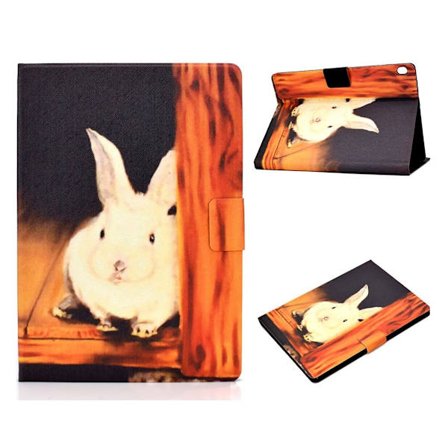 Lenovo Tab M10 läderfodral med mönsterutskrift - Kanin