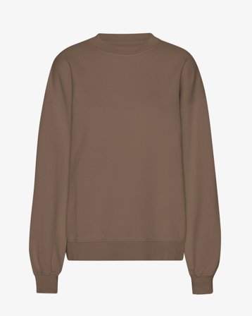 Organic Oversized Crew - Cedar Brown M
