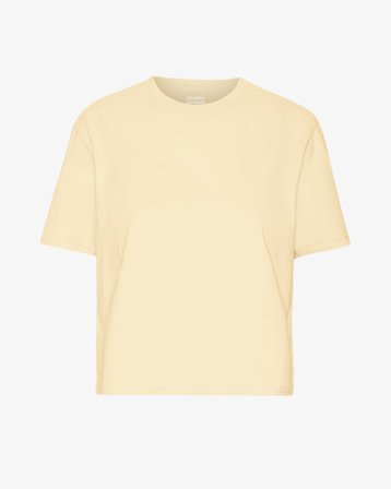 Organic Boxy Crop Tee - Soft Yellow - Female - XS