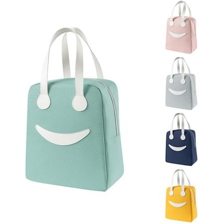 Bærbar Madpakke Taske Mini Madpakke Isoleret Taske Bærbar Sød Madpakke Udendørs Picnic Taske Ispose Udendørs Opbevaringstaske, Stor, Grøn