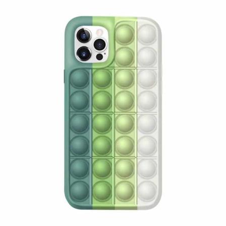 Iphone 12/pro Skal - Pop It Fidget Multicolor Mörkgrön/grön/ljusgrön/vit