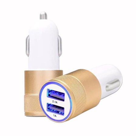 USB Tändkabel - Guld - Dubbelportar - Ultra Snabb - 12-24V - TCL 406