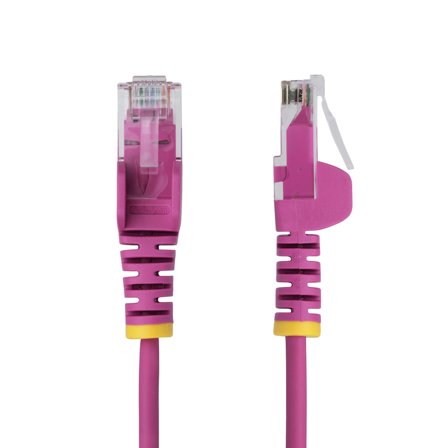 StarTech 3m Pink Slim CAT6 Ethernet Cable Snagless RJ45 LSZH 28AWG Pure Bare Copper Slim Network Patch Cable/Cord