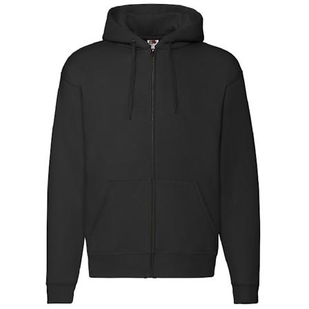 Fruit Of The Loom Herr Zip Genom Huvtröja / Hoodie M Black M