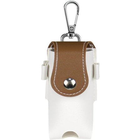 Golf Bæltetaske, Mini Golf Bæltetaske, Læder Opbevaringspose med Clips og Spænder, Lille Golfboldpose til Mænd og Kvinder, Brun