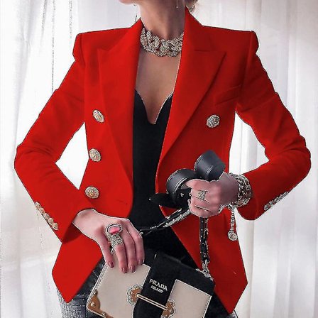 Dame Blazer Kvinne 2024 Dressjakke Dame Dressjakke Kontor Dame Formelle Dame Blazer Og Jakker Dame Blazer Cpp Xnc -GSL