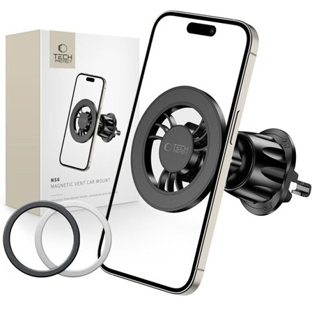 Tech-Protect N56 magneettinen autopuhelimen pidike MagSafe-järjestelmällä tuuletusaukkoon - musta