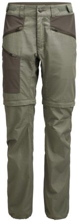 Lundhags Tived Zip-off Pant naisten katkolahjehousut, Aloe Green/Forest Green