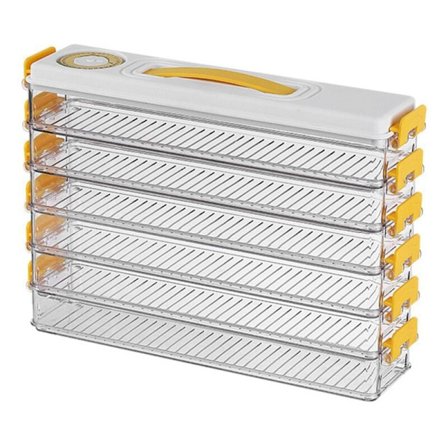 Flerskikts bärbar matkvalitet smörgåsförvaring Dumplings förvaringslåda med tidsinställd frys