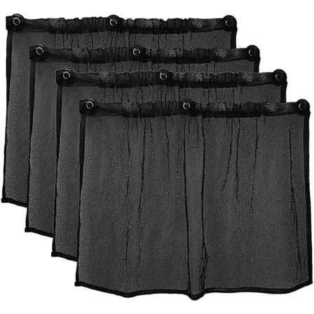 4 stk 75 x 50 cm sidevindu bil solskjerm gardiner magnetiske, svart