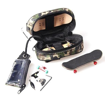 Fantastisk Professionel Army Green Finger Skateboard Taske Fingerboard Tasker Voksen Nyhed Fingerboard Legetøj S Box Fingerboard Dele (FMY)