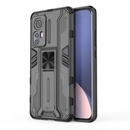 Kickstand Shockproof Skal Xiaomi 12 Pro - Svart