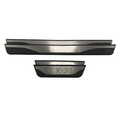 Ovien kynnyslistan tarvikkeet Mazda Cx-30 Cx30 autolle, ruostumattomasta teräksestä valmistettu naarmuuntumaton polkimen suoja Styl-Perfet