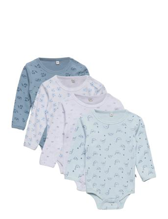 Body Ls Ao-Printed Bodies Long-sleeved Monivärinen/Kuvioitu Pippi