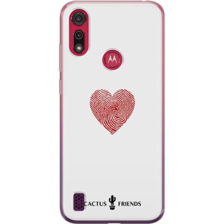 Yhteensopiva Puhelinkuori Motorola Motorola Moto E6s (2020) Cactus and Friends - Fingerprint Love
