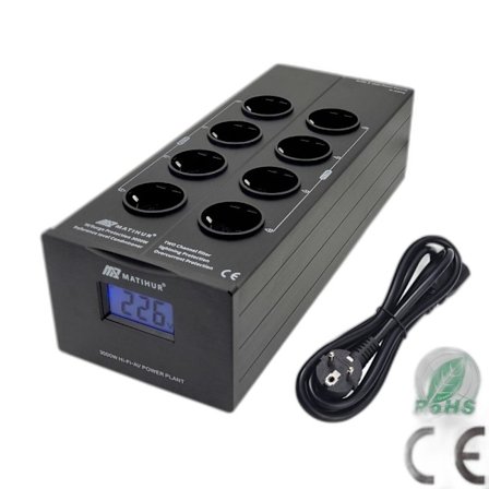 AC Strømfilter Overspændingsbeskyttelse - MATIHUR M-TR80 EU Stikkontakter Strømskinne