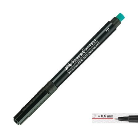 FABER-CASTELL Märkpenna VF Multimark Permanent F svart - Lyreco - Kontorsmaterial - Pennor - Märkpennor - Rund spets