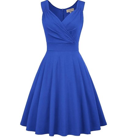 Retro Rockabilly kjoler til kvinder 2XL sølvfarvet