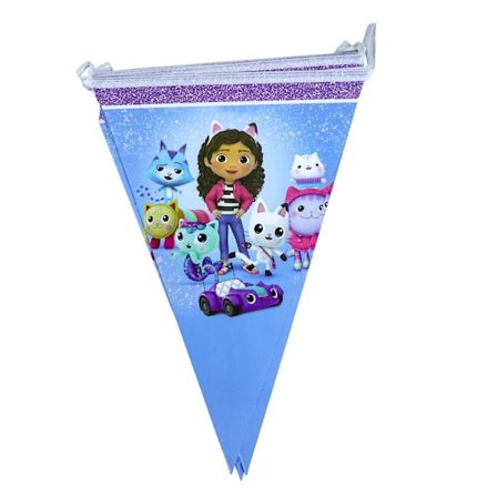 Gabbys Dukkehus Vimpelbanner Fest Bursdagsutstyr Romdekorasjon