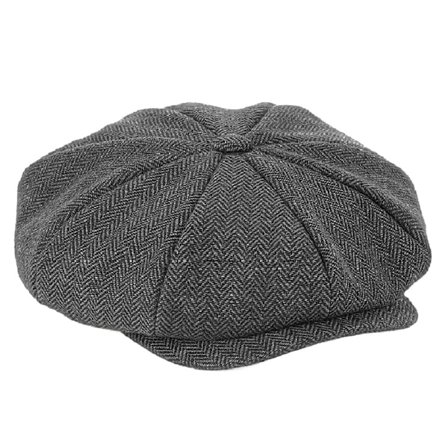 Beechfield Unisex Heritage Baker Boy Cap S/M Charcoal He