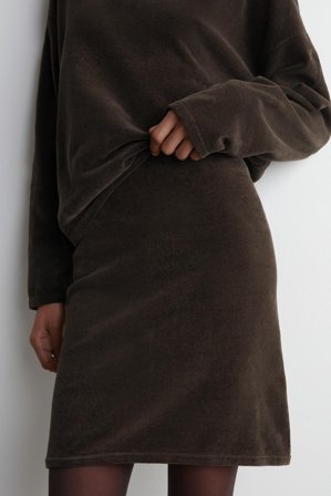 COS Women's Minigonna In Ciniglia in Marrone