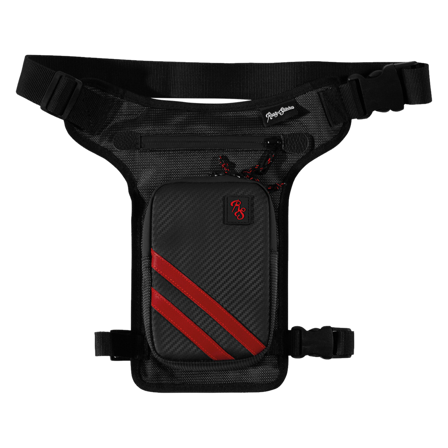 Rusty Stitches Gordon Leg Bag Black/Red