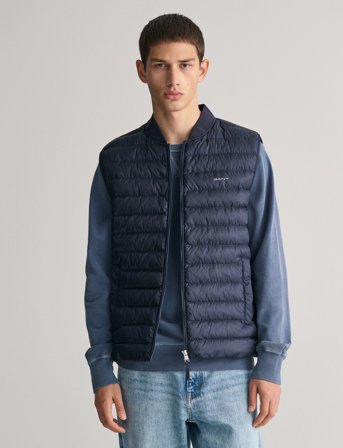 GANT Light Padded Bomber Vest - Navy - L